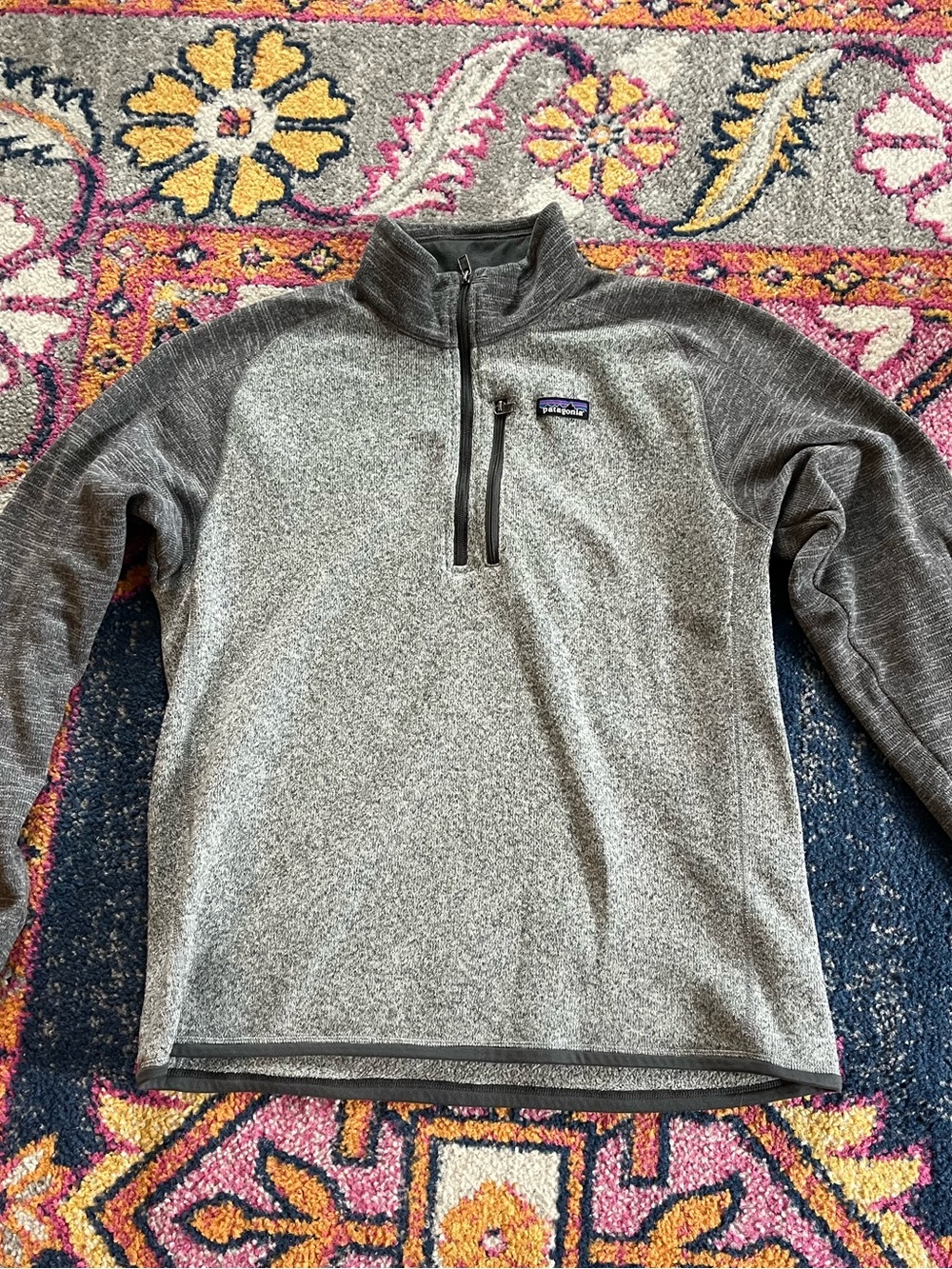 Patagonia Men's Heather Gray Quarter-Zip Fleece Pullover